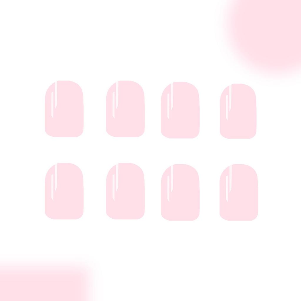 Press-on-Nagel Kurzer French-Tip-Nagel Eckige Nagelspitzen Künstlicher Nagel Falscher Nagel mit Design Vollabdeckende Künstliche Acrylnagel