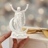 3D Printed Greek Goddess Figurine, Crescent Goddess Statue, Resin Sculpture Ornaments for Home Office Desktop Bookshelf Decorations