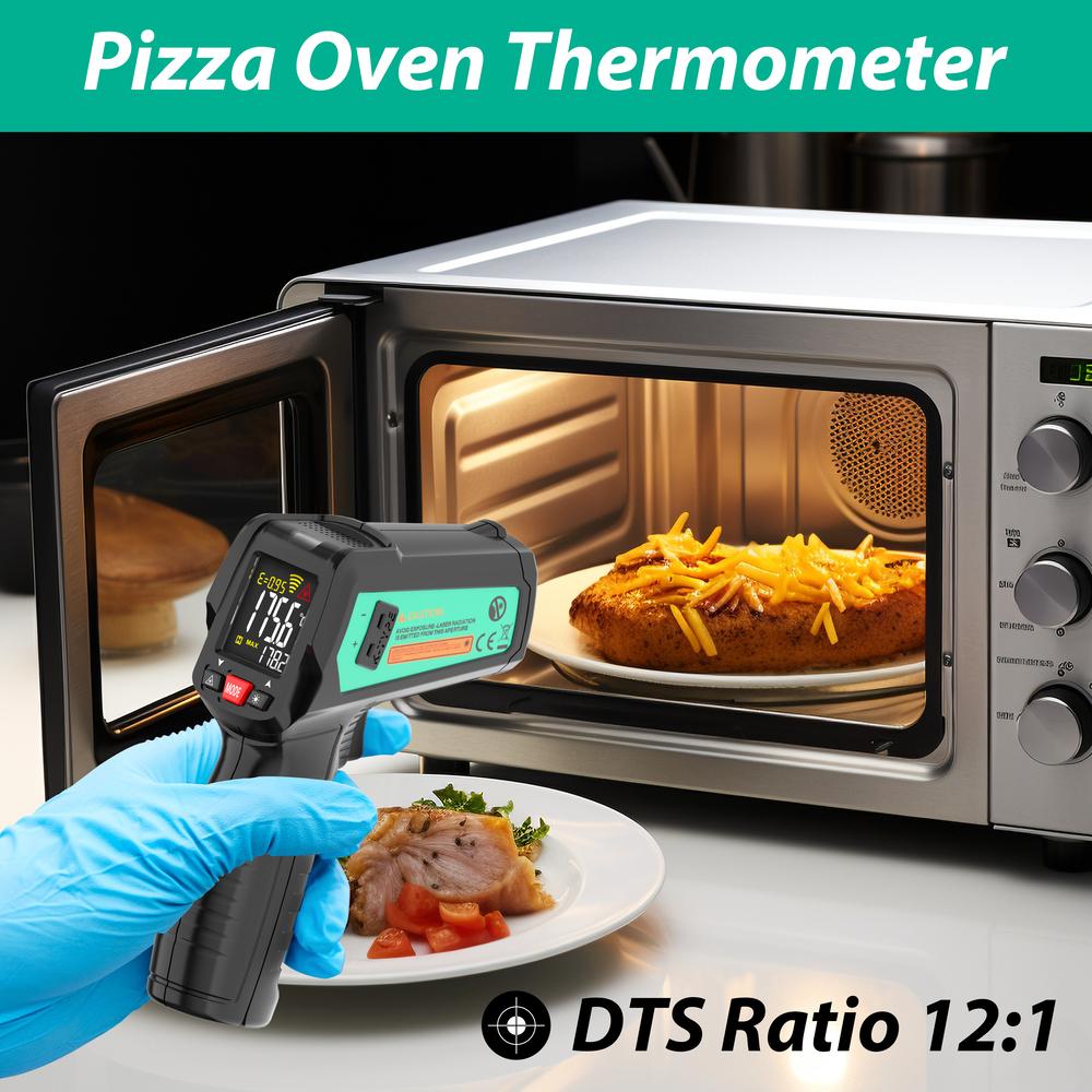 Infrared Positioning Thermometer -50°C~580°C Laser Digital Thermometer Color LCD Pyrometer Ambient Recorder