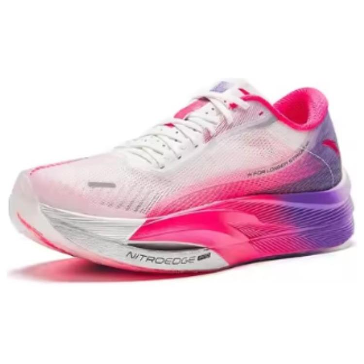 New Anta C202 5 GT Cushioned Slip Resistant Low Top Running Shoes Men's White Red Purple 112355561-1