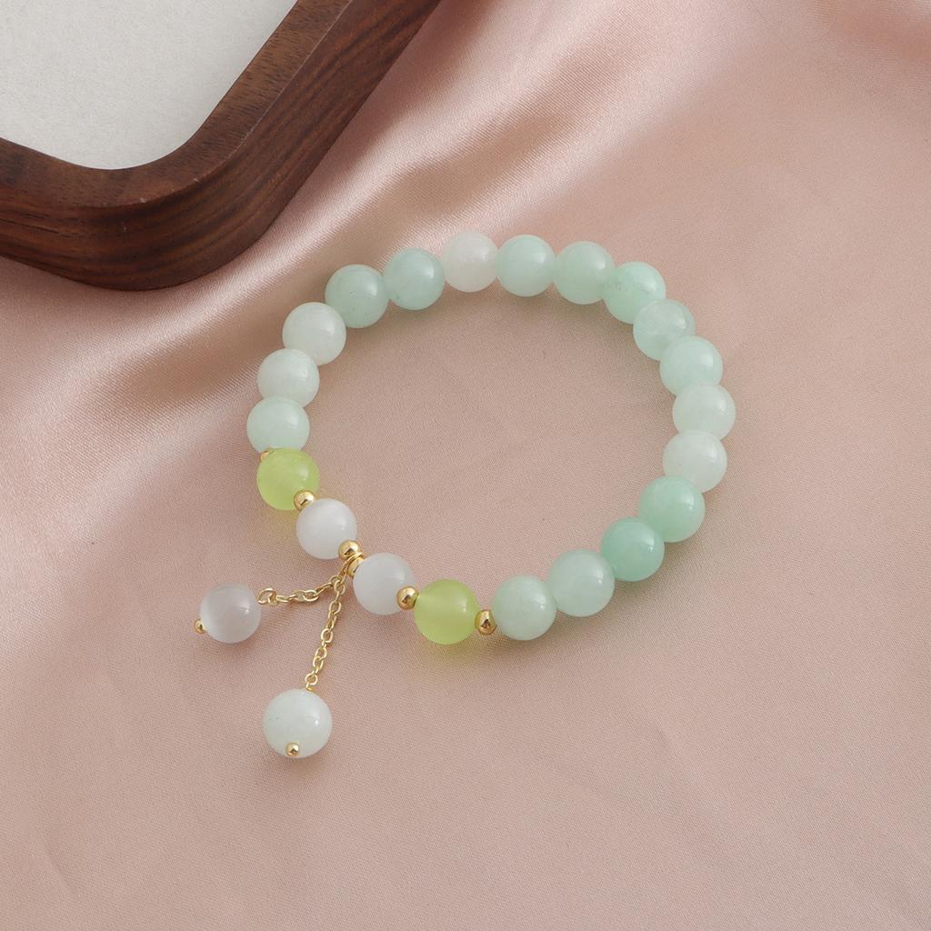 Bracelet Natural Stone Watermelon Tourmaline Rose Stone Xinjiang Jade Powder Crystal Bracelet Bracelet Girlfriend Dopamine