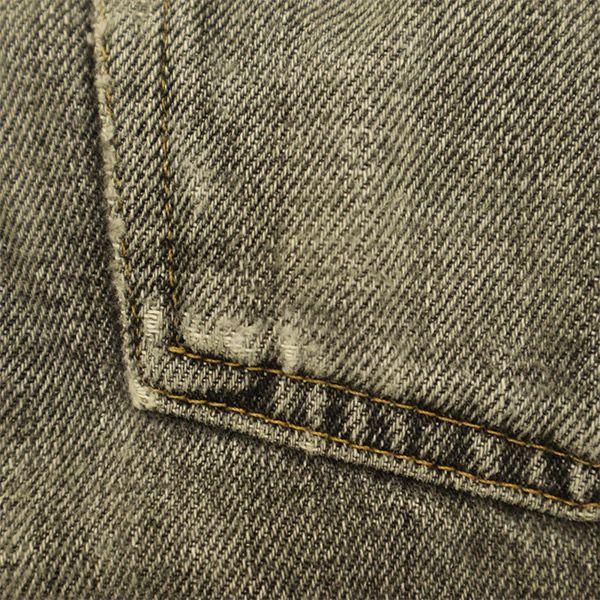 Denime initial Straight denim pants W32 gray jeans Men's Used