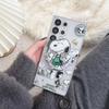 Cute Cartoon Funny Snoopy coffee Phone Case For Samsung S22 S23 S22 S24 S25 S26 Ultra Plus Snoopy Cear TPU Magnetic Cover
