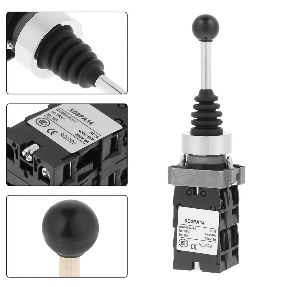 22mm Joystick Switch XD2PA14 Locked Joystick Control Switch Latching Joy Stick Switch  Relay