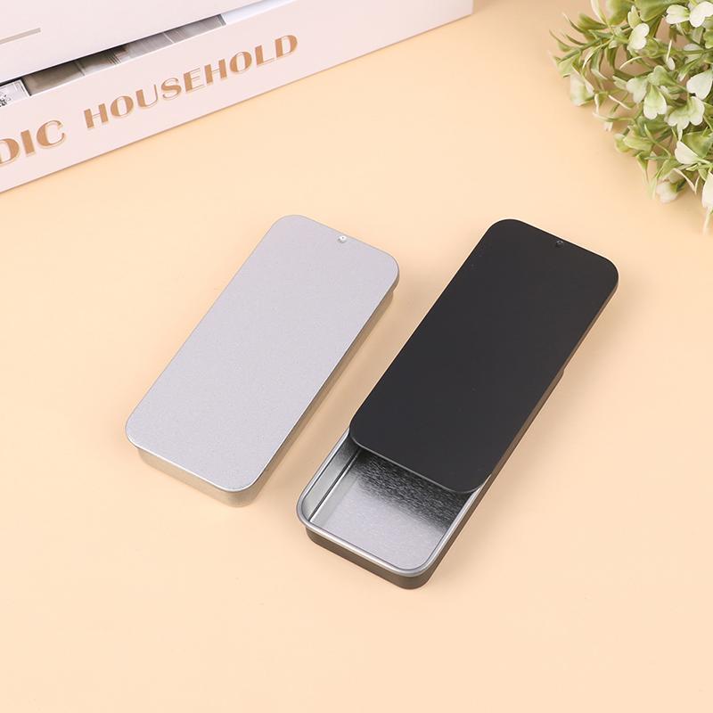6 Styles Slide Tinplate Push-Pull Box 10G 15G 30G Solid Balm Box Candy Box Cigarette Box Key Box Sewing Box Storage Box