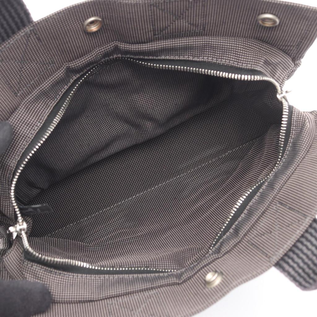 Used HERMES HerlinePM Tote Bag canvas Nylon canvas Gray Used Women