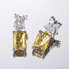 Yellow Zircon, Niche Design, Cool Style, Fresh and Elegant Accessories, High-end Trend, Personalized Fashion Earrings