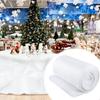Artificial White Snow Cotton Christmas Fake Snow Fluffy Fiber Stuffing Snow Blanket Roll Xmas Tree Backdrop Covering Party Decor