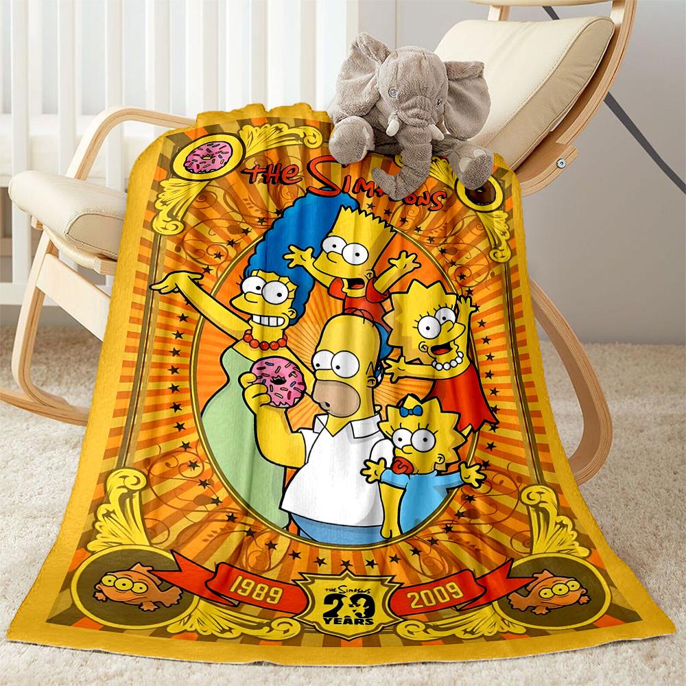 Simpsons Family Adventure Blankets are suitable for living rooms,making them an ideal choice for outdoor travel and gifts.