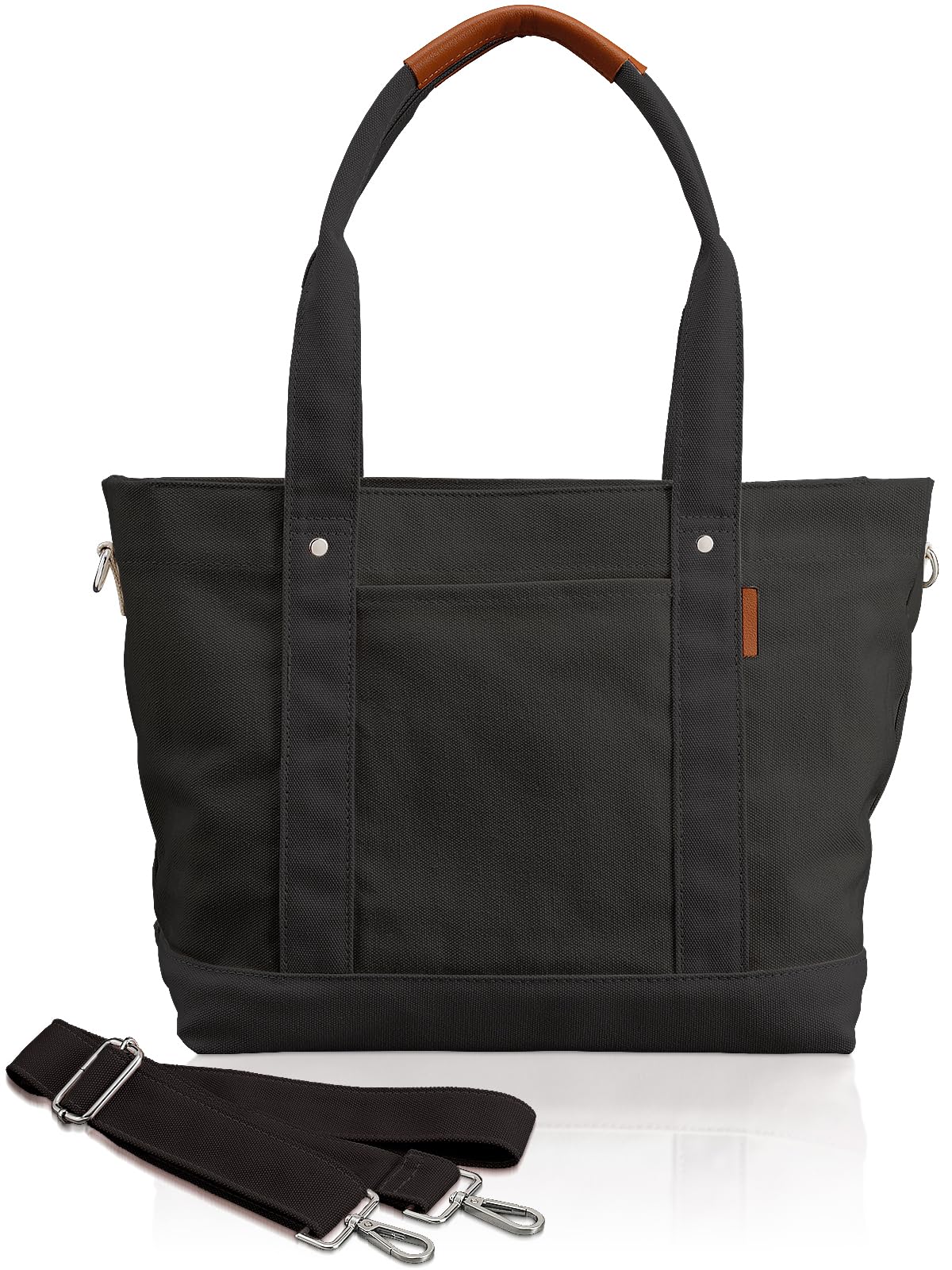 

Канвасная сумка-тоут Encore с отделениями, Ручки, обтянутые высококачественной кожей, Большой объем, Легкая, 2 способа ношения, Самостоятельно стоит, На молнии, Канвас,