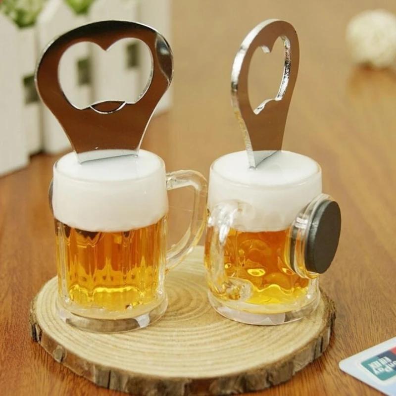 2PCS Men Beer Bottle Opener Magnetic Hanging Bottle Opener Fridge Magnets Funny Gift Home Decor