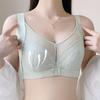 Full-cup Bra Women's Thin Anti-sagging Lace-gathering Bra Large-sized Underwear Push Up Bra