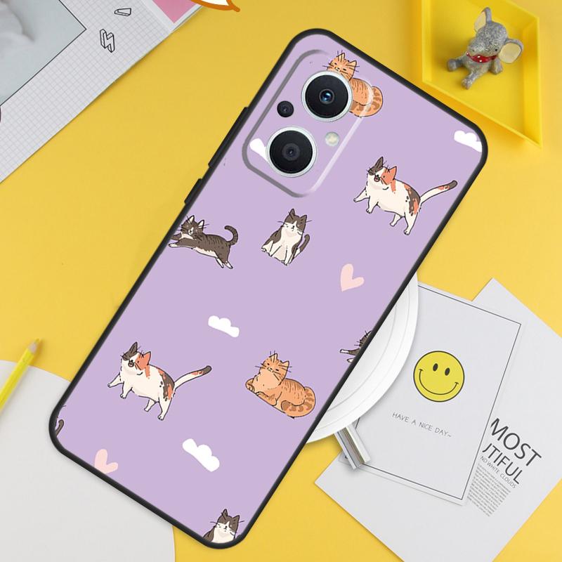 Funny Cat Collage For OPPO Reno 13F 11F 12F 14F 10 11 12 13 14 Pro 8T 7 8 Lite OPPO Find X8 X6 X5 X9 Pro Case