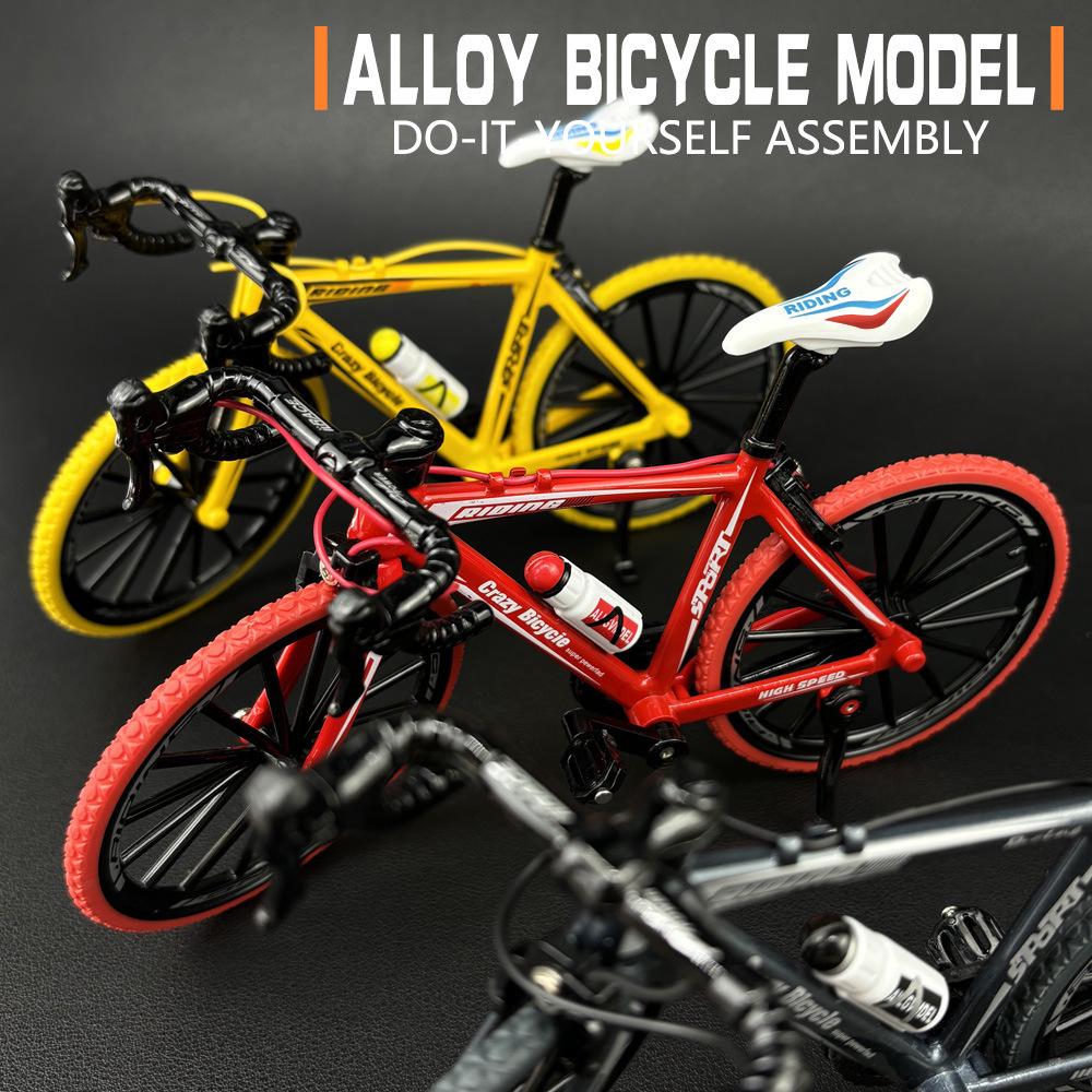 1:8 Scale Alloy Bicycle DIY Assembly Model - Cross-Border Exclusive