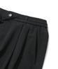 COVERNAT Summer Double-Pleated Semi-Wide Slacks Black