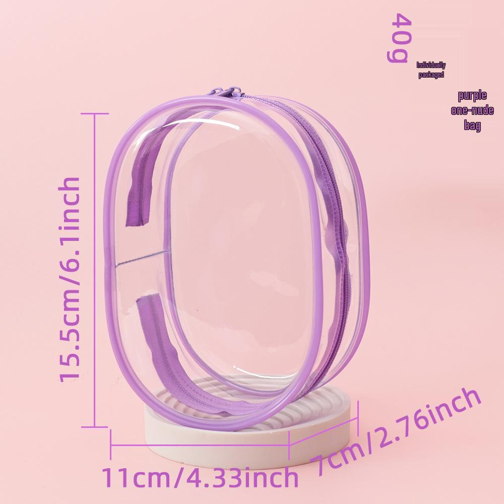 

15cm Cotton Doll Ita Bag with Double Zipper and Transparent Window for Figurine Carrying