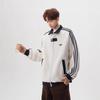 Unisex Academy Style Stand Collar Jacket - Autumn/Winter Loose Fit, Plus Velvet, Sporty Baseball Hoodie Outerwear.
