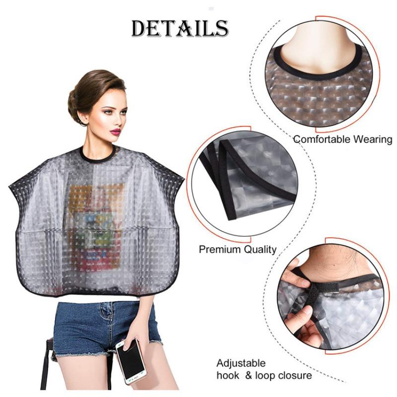 Professional Hair Cutting Collar Waterproof Colouring Cape Barber Cloth Hairdressing Hair Dye Gown Perm Oil Cape Haircut Tool