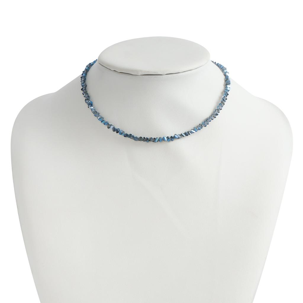 Jewelry Wind Multi-Faceted Glass Crystal Necklace Women'S Light Luxury Simple Premium Necklace