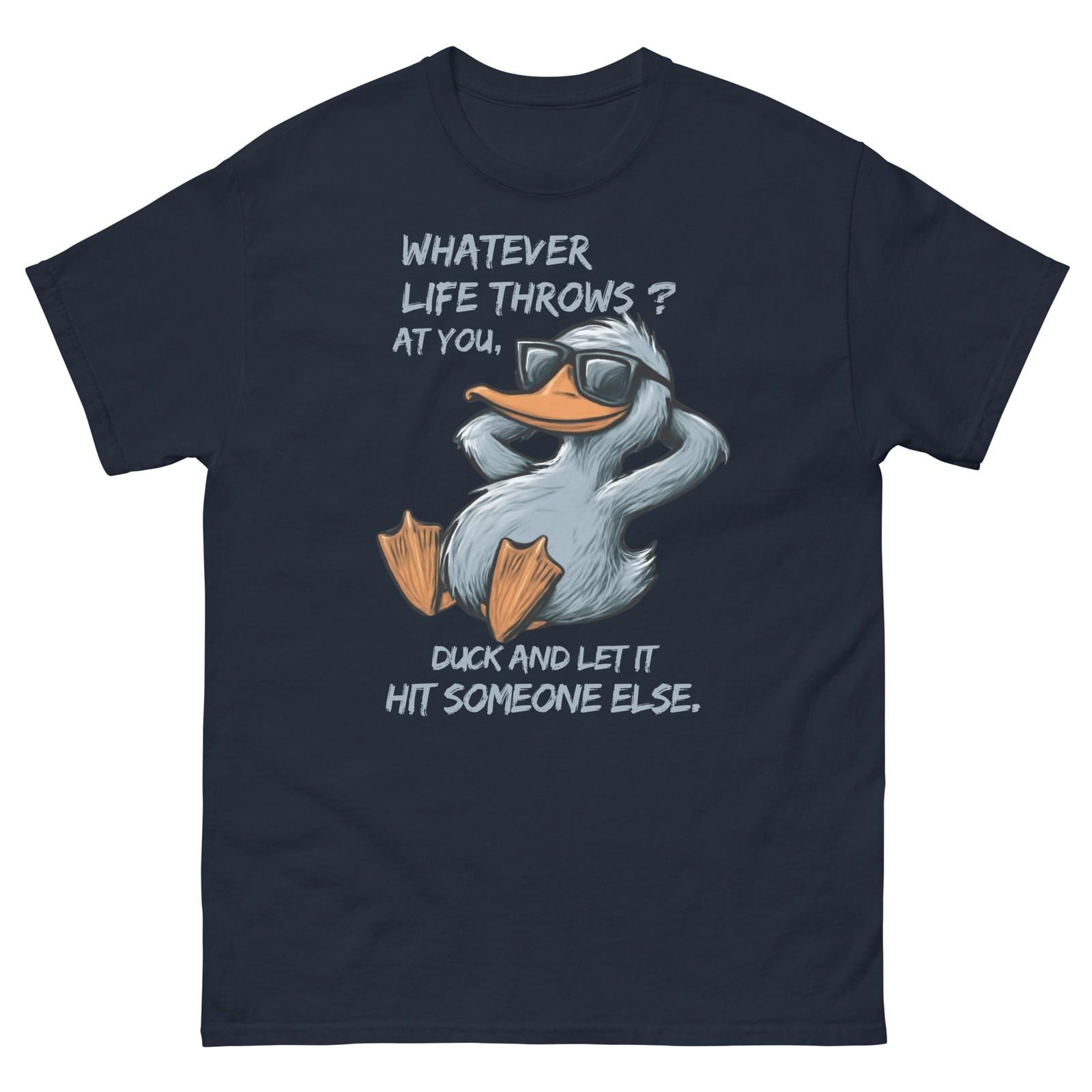 Funny Duck T-Shirt Whimsical Graphic 100% Cotton S