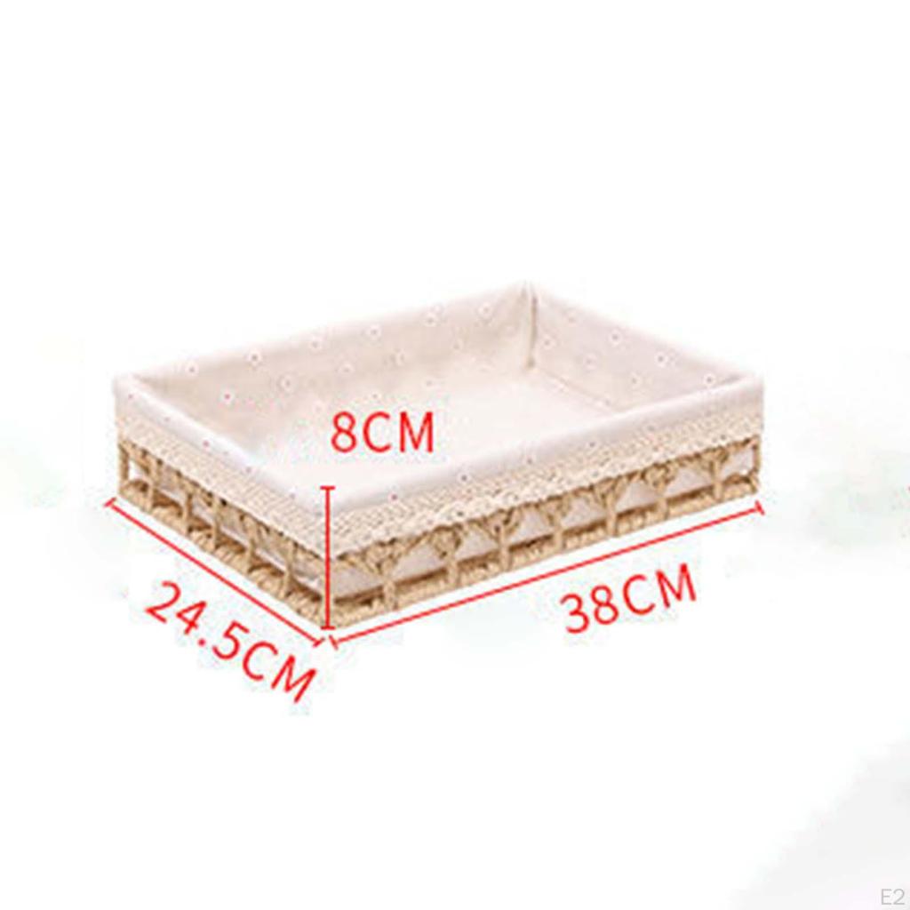 Baskets Cosmetic Box Braided Gift Home Appliance Desktop Sundries Organizer for bread fruit