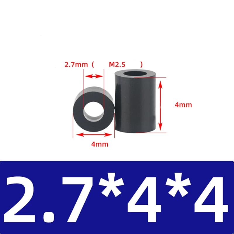ABS black nylon spacer plastic gasket insulation gasket straight sleeve spacer