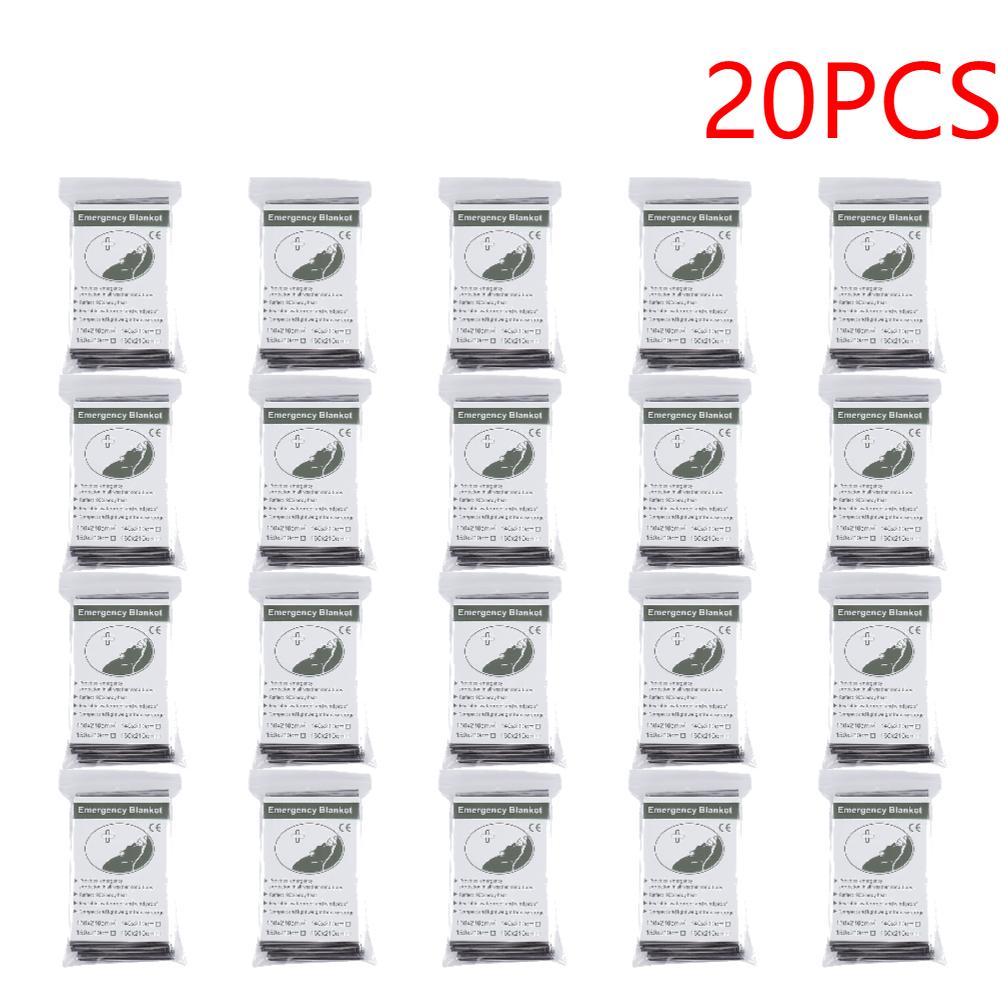 1-30PCS Windproof Foil Thermal Emergency Blanket Survival Gear First Aid Military Rescue Kit Waterproof Folding for Camping Outd