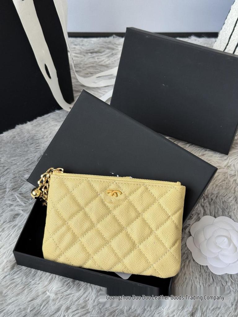 Trendige Echtleder-Kartenhalter-Geldbörse mit Rautenmuster