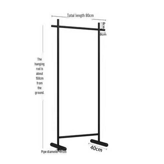 Floor-Standing Black Display Rack for Men s, Women s, and Children s Clothing - Ideal for Stores, Livestreams, and Photoshoots One piece