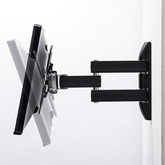 SANWA SUPPLY Monitor Arm Length Black Wall-Mount (Arm 346mm) CR-LA205