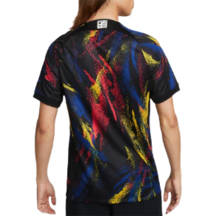 Nike Printed Pattern Crew Neck Straight Cut Short Sleeve T-Shirt Men Tops Black DN0711-010