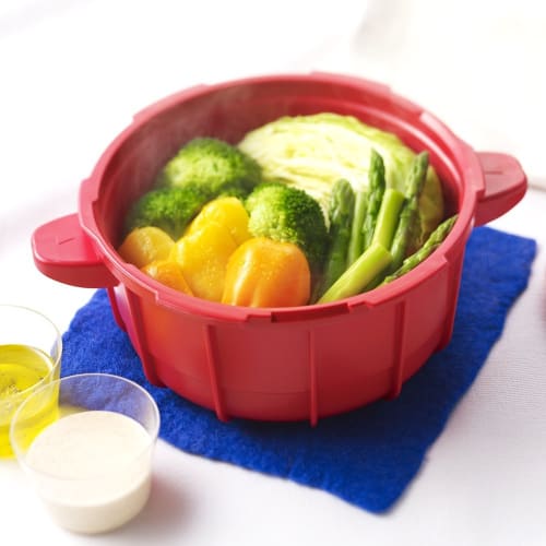 Meyer Microwave Pressure Cooker, 2.3L, Polypropylene, Easy Cooking, Time-Saving, Italian Red, MPC-2.3IR