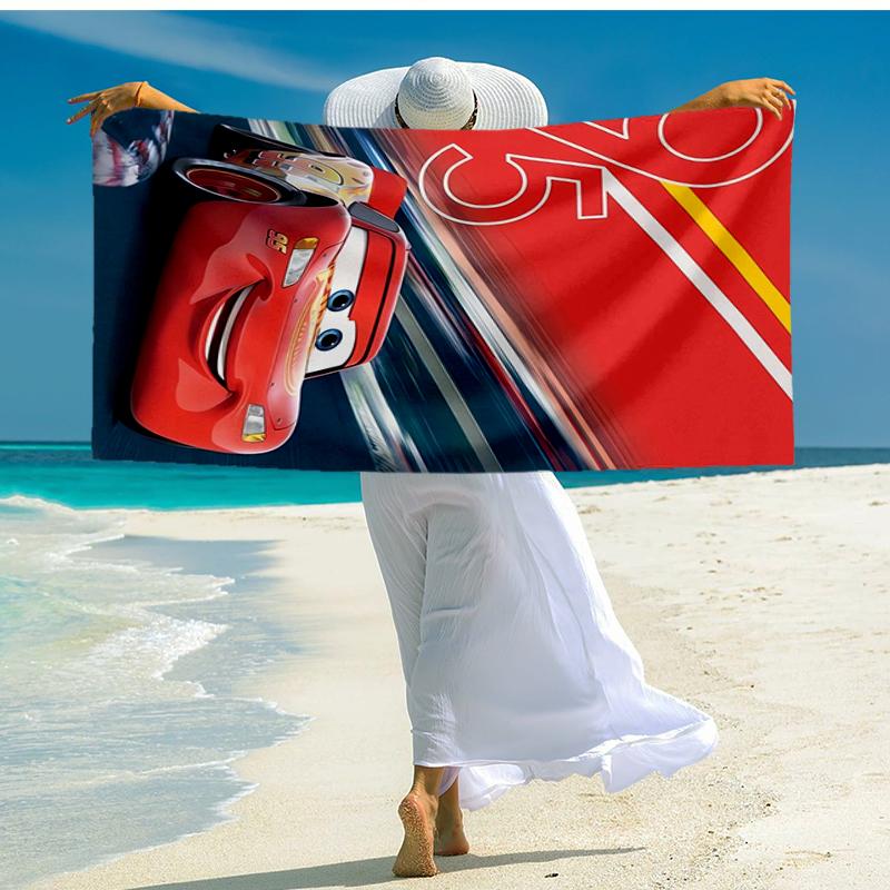 Ultra-Soft Beach Towel with Cars Theme,Ideal for Pool - Camping, Diving - Perfect Travel Essential, Vibrant Beach Towel.