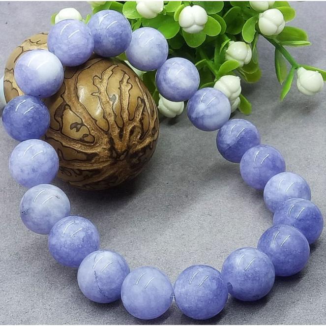 

Женский мужской браслет из натурального драгоценного камня лаванды-манжеты