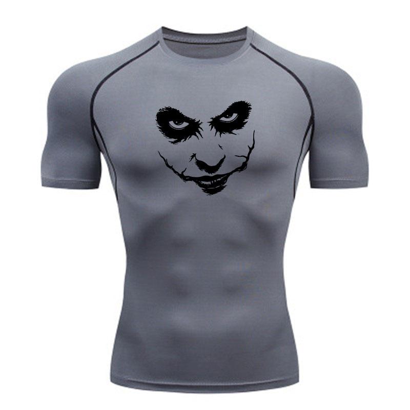 Men's Compression Fitness Sports T-Shirt, Horrible Joker Fac