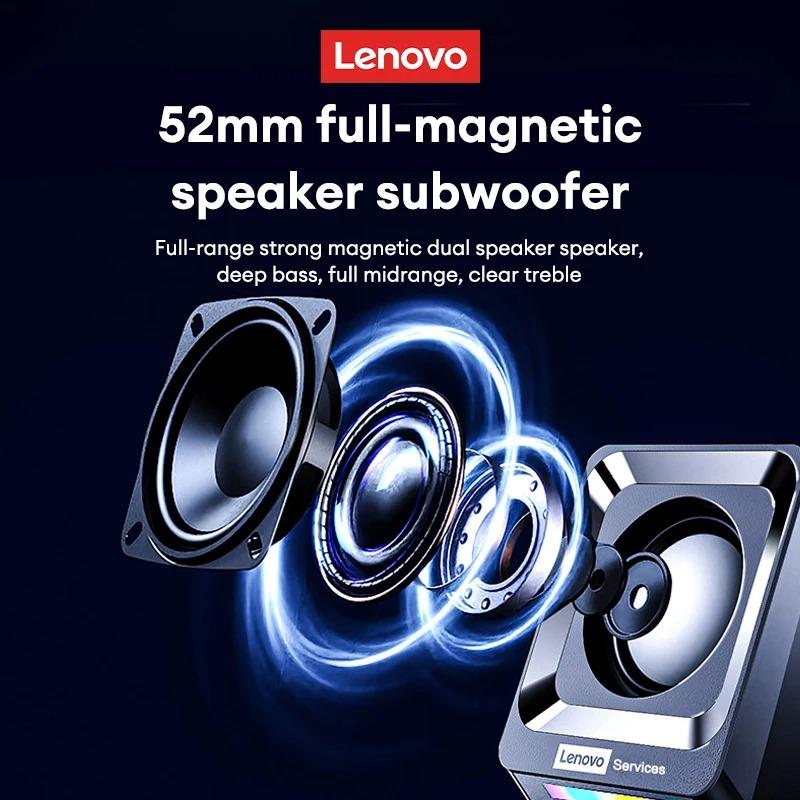 Original Lenovo A01 Wired Wireless Speaker Low Latency With Rich Bass Soundbox For Phone Computer Loud Speaker