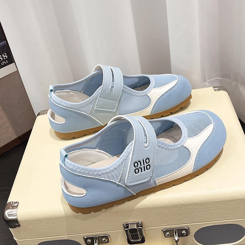 

Спортивная обувь Женская обувь на плоской подошве Кроссовки Повседневные летние сандалии Мода 2025 Новый тренд Лоферы Прогулочная обувь для походов Женская обувь Zapatos Mujer 40 небесно-голубой