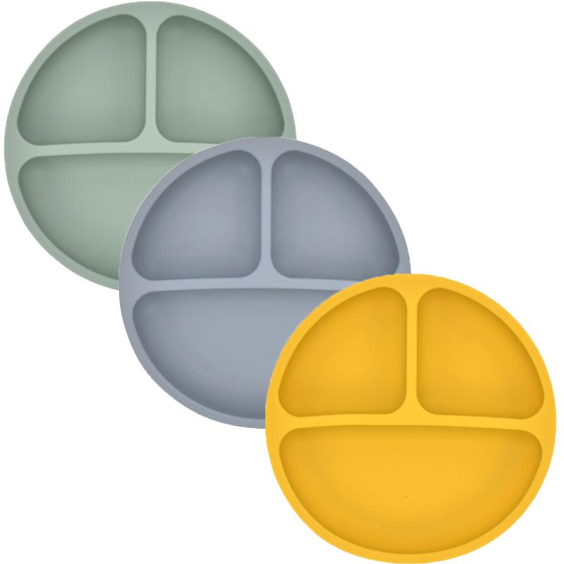 

3 шт./комплект. Дитяча силіконова обідня тарілка. Тверда мила посмішка. Дитячий посуд. Посуд для навчання малюків. Дитяча миска для годування.