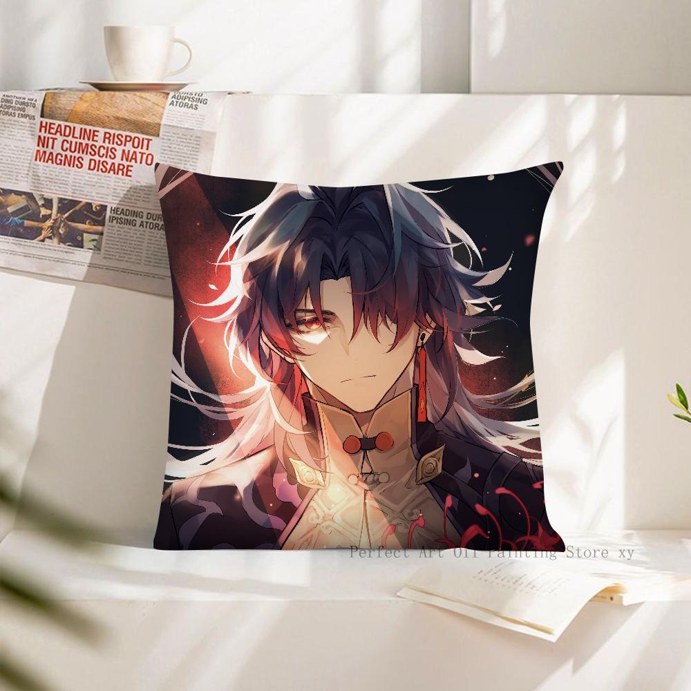 Anime Game Honkai Star Rail Blade Pillow Case Fashion Square Pillowcase Bedroom Sofa Room Ins Decoration Leisure Cushion Cover