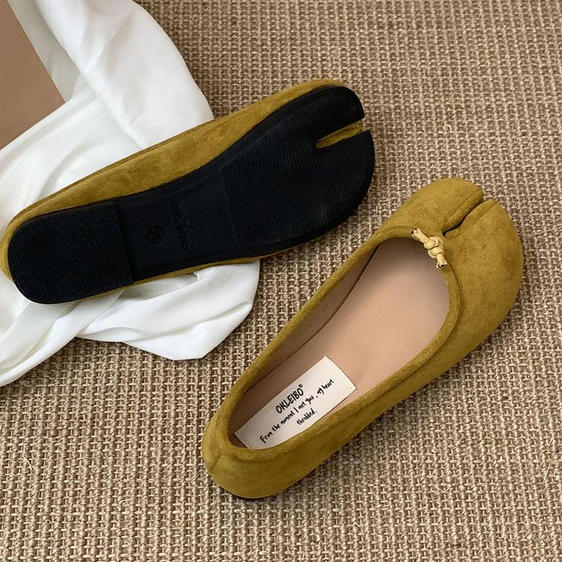 Fashion Fashion Flock Footwear Shallow Ballet Flats Slip On Shoes For Women New In Summer Spring Female Strange Toe Ladies Flats Shoes