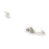 Les Trésors De Lily [M9982] - Open Silver Bracelet 'Stars' White