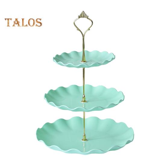 

3-х уровневая башня-стенд для кексов, стойка для демонстрации десертов, не содержит бисфенол А, большая вместимость, простая сборка, многоуровневый поднос для сервировки тортов, принадлежности для вечеринок зелёный