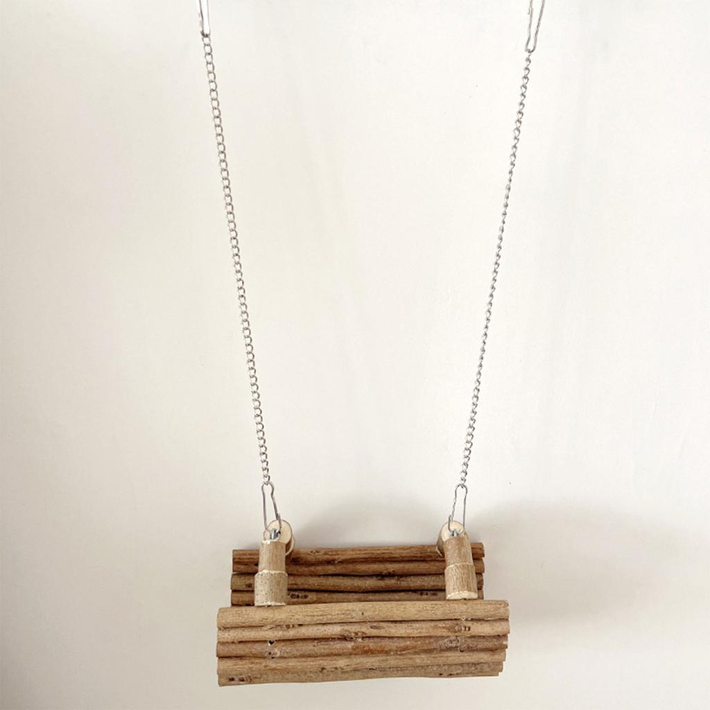 Balanço de Hamster de Madeira Natural Local de Exercício e Descanso Perfeito para Hamsters, Camundongos e Gerbils Confortável para Pequenos Roedores