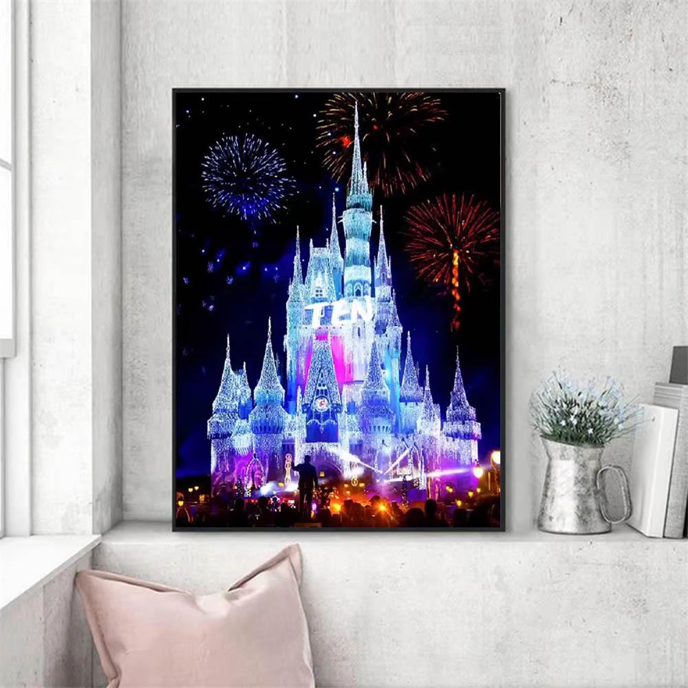 Disney Castl Diamond Painting Mickey Mouse Cross Stitch Minnie Mouse Full Round Embroidery Cartoon Mosaic New Arrival Home Decor