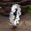 Luxury Enamel Color Geometric Square Splicing Elastic Bracelet Women Exaggerated Personality Irregular Square Bracelet