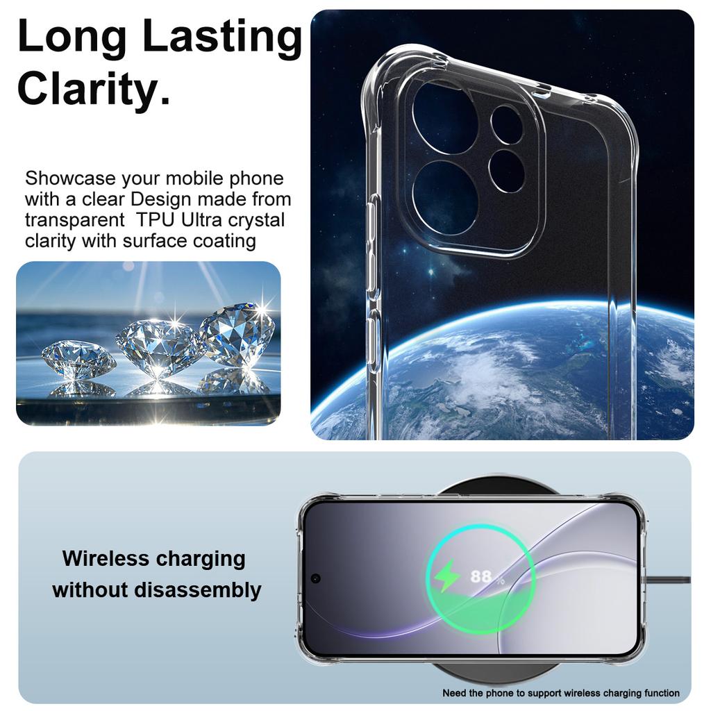 Pro OPPO Reno 15 F 5G Globální Pouzdro na Telefon IMAK Nárazuvzdorné Měkké Pouzdro