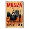 Vintage Metal Tin Signs Racing Car Plaque Decor F1 Racetrack Metal Poster Wall Art for Garage