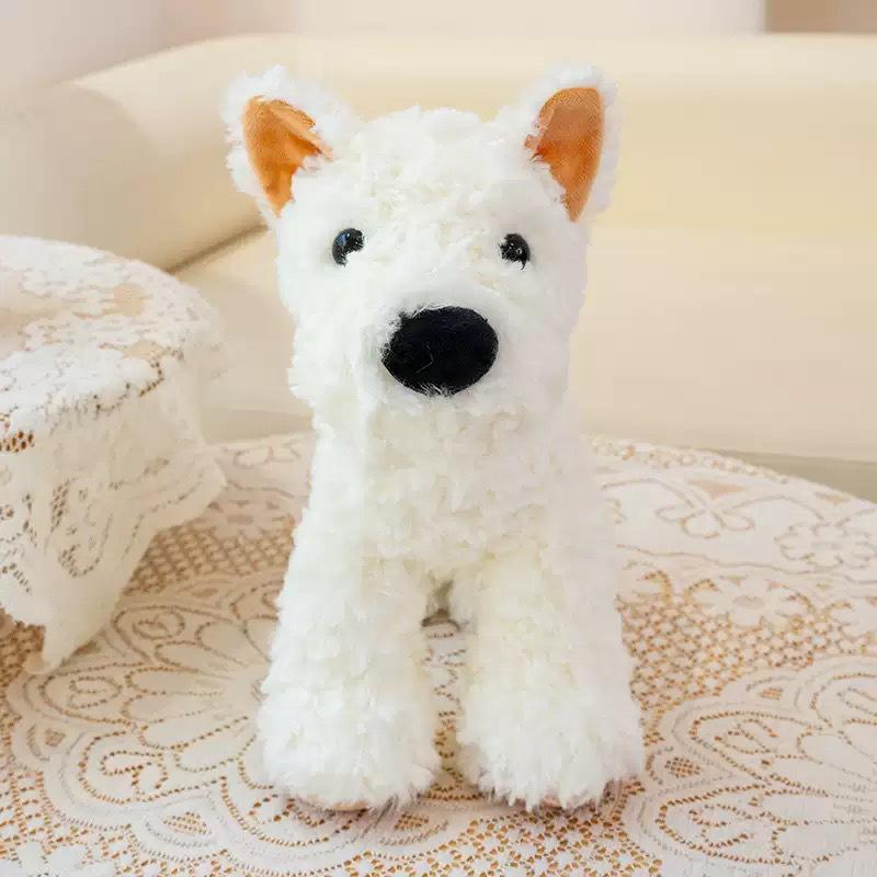 Forest Animal Plush Toys: Little Deer & Teddy Dog Figures for Kids