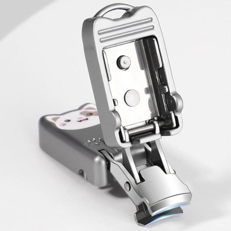 Nail Clippers Keychain Stainless Steel Mini Nail Trimmer Travel Fingernail Toenail Cutter with Key Ring Portable Grooming Tool
