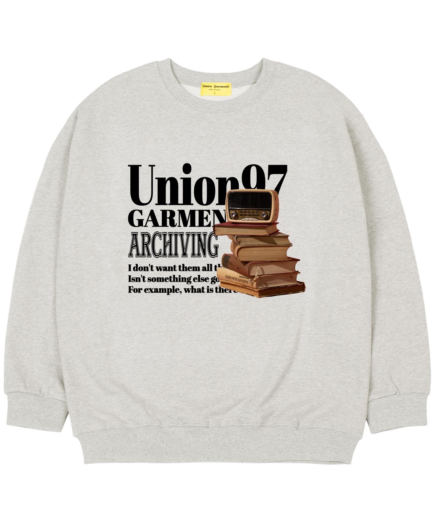 Union Garments [На флисе] 97 Радио Оверсайз Свитшот Овсяный Xxl